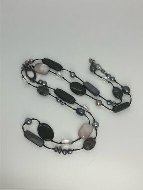 Silpada 925 Sterling Silver “Downtown” Multi-Gemstone Long Necklace N1796